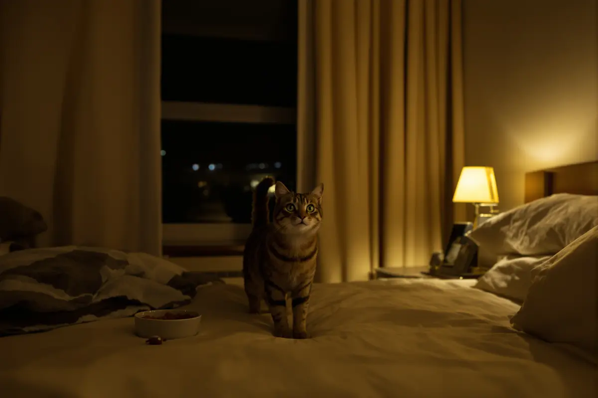 Votre chat devient fou la nuit ? Voici pourquoi (et comment l’apaiser vite)
